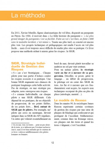 Livre Gérer les Risques en Parapente