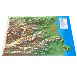 Carte en relief 3DMAP LES PYRENEES-ORIENTALES