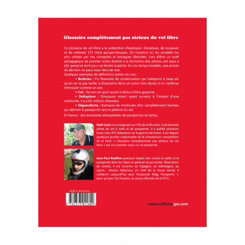 Livre "Glossaire complètement pas sérieux du vol libre"