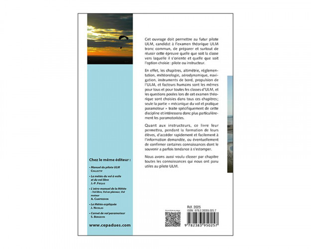 Livre "La maîtrise du paramoteur"