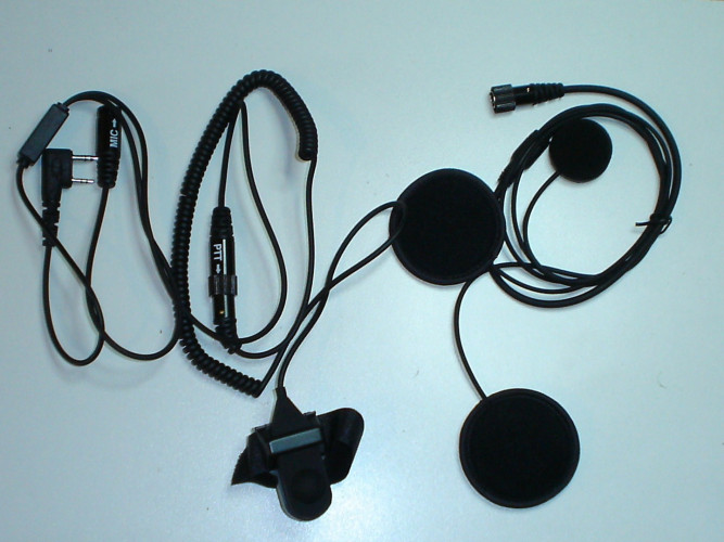 Micro avec écouteurs plats casque intégral CRT EARCOM HS-2000-PRO